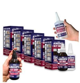 Imagem de 12 Uni Kit Mdf Almasuper Cola Instantânea Primer Catalisador