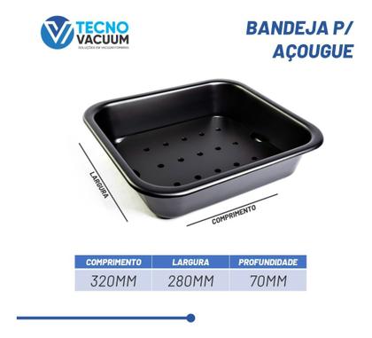 Imagem de 12 Unidades Bandeja 32x28,5x7cm Com Dreno