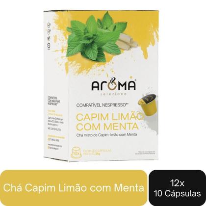 Imagem de 120 Cápsulas de Chá Compatíveis com Nespresso Aroma Capim limão com Menta