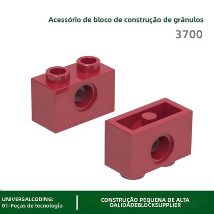 Imagem de 125 Peças de Blocos de Construção 1x2 com 1 Buraco - Compatíveis com LEGO (3700)