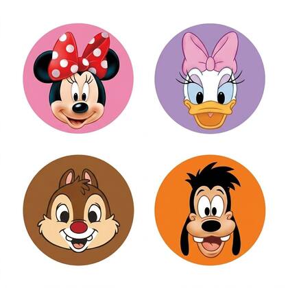 Imagem de 128 Adesivos 4 Cm Turma Do Mickey Festa Infantil Decoração