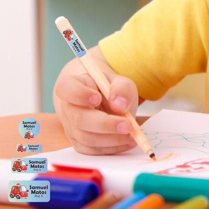 Imagem de 129 Etiquetas Escolares Personalizado Vinil Carros