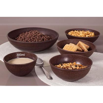 Imagem de 12UN TIGELA 300ml BOWL CUMBUCA SOPA CALDO MARROM ESCURO