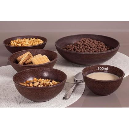 Imagem de 12UN TIGELA 300ml BOWL CUMBUCA SOPA CALDO MARROM ESCURO