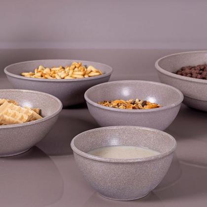 Imagem de 12UN TIGELA 300ml BOWL CUMBUCA VASILHA SOPA CALDO CINZA