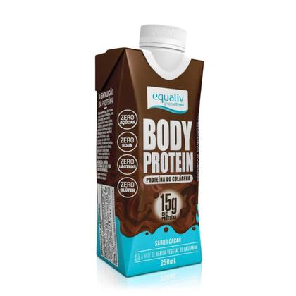 Imagem de 12x Bebida Láctea Vegetal Body Protein Equaliv Cacau 250ml