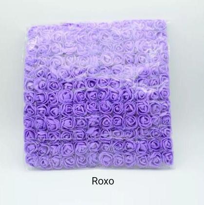 Imagem de 144 Mini Rosas Rosinhas de EVA Com Tule Diversas Cores