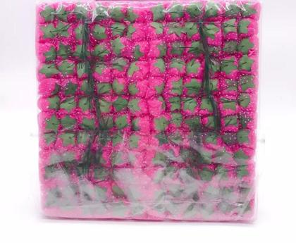 Imagem de 144 Mini Rosas Rosinhas de EVA Com Tule Diversas Cores