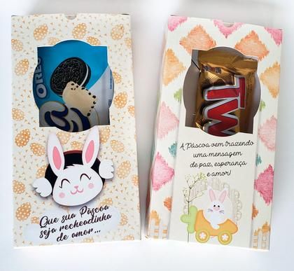 Imagem de 15 Caixas para barras ou tabletes de chocolate - Especial de Páscoa com berço regulável
