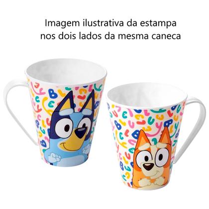 Imagem de 15 Canecas Copos Lembranças Bingo e Bluey p/ Festa Infantil