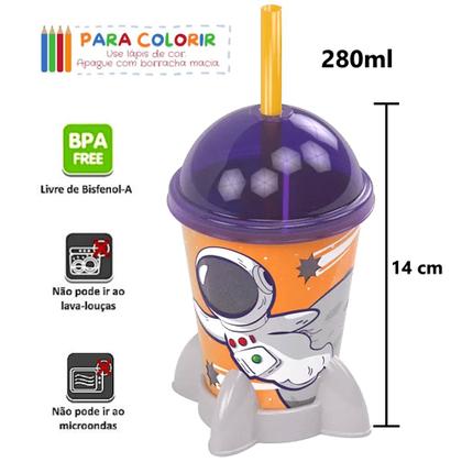 Imagem de 15 Copo Nave Espacial Foguete Lembrancinha Festa Aniversário