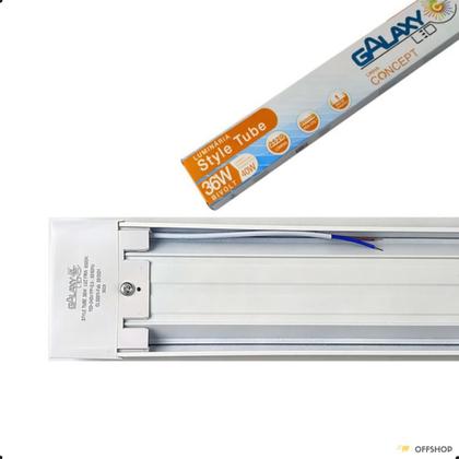 Imagem de 15 Luminária Led Sobrepor Slim 120cm 36W 6500K Branco Frio