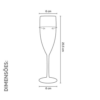 Imagem de 15 Taças De Champanhe Acrílico Cristal Colorido 140ml