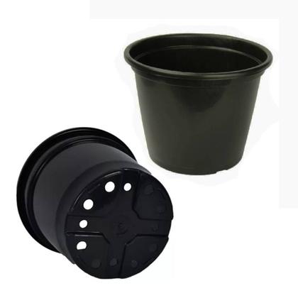 Imagem de 15 vasos plastico pote 20 para mudas de plantas e frutiferas volume de 3 litros cor preta