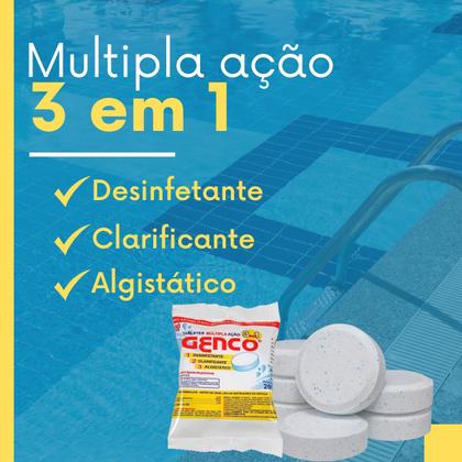 Imagem de 15Un Pastilhas Cloro Multiação 3 em 1 Genco