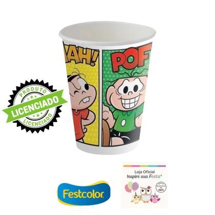 Imagem de 16 Copos de Papel Festa Turma da Mônica 200 ml Festcolor Licenciado - Inspire Sua Festa Loja