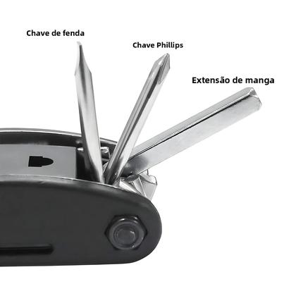Imagem de 16 em 1 chave multiuso para a bicicleta e o mountain bike, soquete portátil, ferramentas do reparo