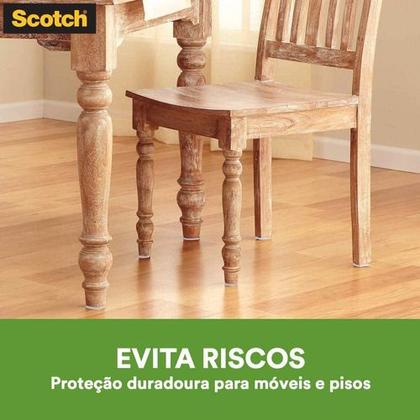 Imagem de 16 Feltro Protetores Moveis Leveis Branco Redondo 38mm x 3mm