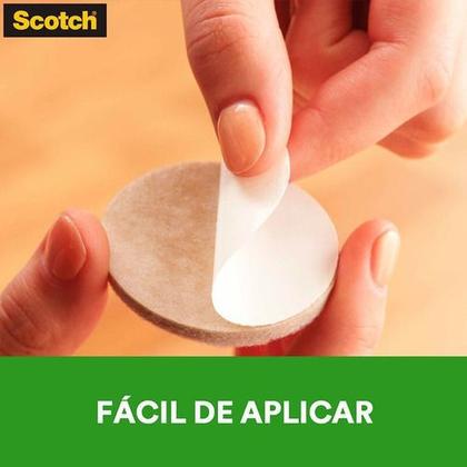 Imagem de 16 Feltro Protetores Moveis Leveis Branco Redondo 38mm x 3mm