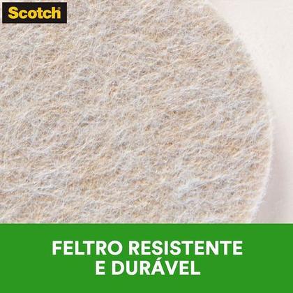 Imagem de 16 Feltro Protetores Moveis Leveis Branco Redondo 38mm x 3mm