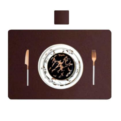 Imagem de 16 Jogos Americanos Mesa Jantar Impermeável + Porta Copos