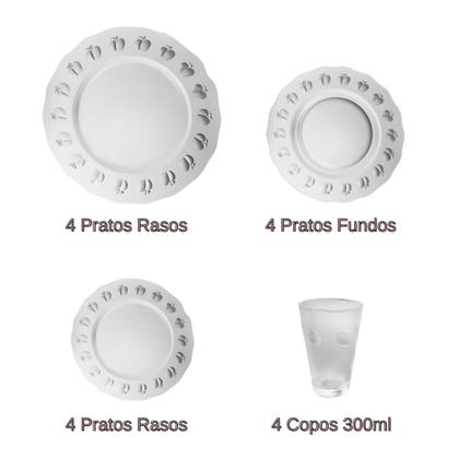 Imagem de 16 Peças Vidro Jantar,Importado Do Egito Design