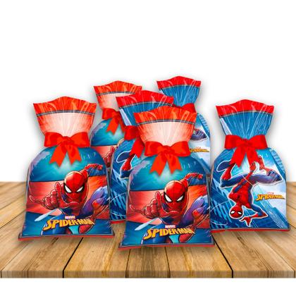 Imagem de 16 Sacolas Surpresa Decoração Homem Aranha Festa aniversário