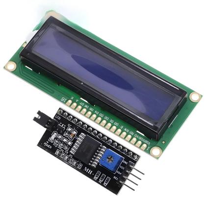 Imagem de 1602 16x2 HD44780 para Arduino Character LCD /w Módulo adaptador de interface serial IIC/I2C