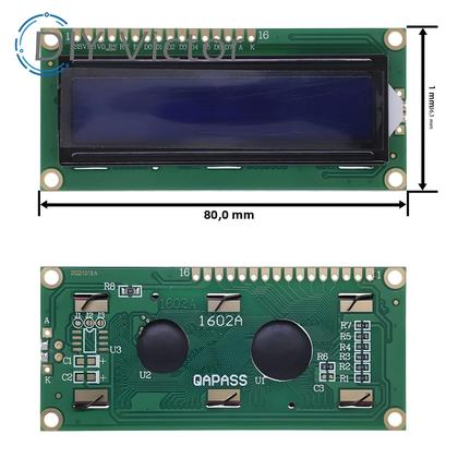 Imagem de 1602 16x2 HD44780 para Arduino Character LCD /w Módulo adaptador de interface serial IIC/I2C