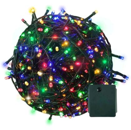 Imagem de 16803 Pisca Pisca Colorido 200 Leds 8 Funções Com Controle Fio Verde 15M