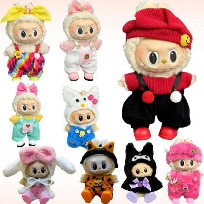 Set de 5 pièces vêtements et accessoire pour peluche poupée Labubu 15 cm à 17 cm - Rose et Violet Set de 5 pièces vêtements et accessoire pour peluche poupée Labubu 15 cm à 17 cm - Rose et Violet