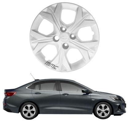 Imagem de 1X Calota Onix 2020 A 2025 Aro 14 Prata Logo Relevo 378Cb