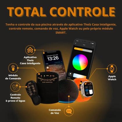 Imagem de 1x led slim rgb 20w tholz + fonte 60w + basic smartpool