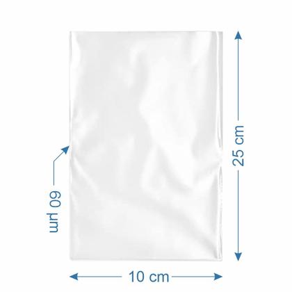 Imagem de 2.000 Saco Plástico Polipropileno PP 10x25cm 60micra