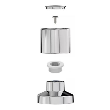 Imagem de 2 Acabamento Registro C40 Metal Cromado Base Padrão Deca 16 Estrias Compatível Pressão Gaveta Geral