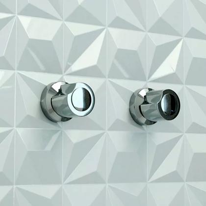 Imagem de 2 Acabamento Registro C40 Metal Cromado Base Padrão Deca 16 Estrias Compatível Pressão Gaveta Geral