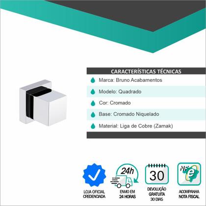 Imagem de 2 Acabamentos P/ Registro Quadrado 1/2-3/4 + Adaptador Docol