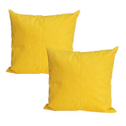 Imagem de 2 Almofada Cheia Suede Decorativa Amarelo 45cm x 45cm