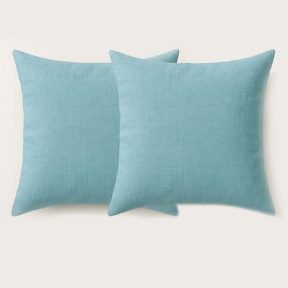 Imagem de 2 Almofadas Cheias em Linho Premium Luxo Sofa Decorativa 45x45 Azul
