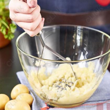 Imagem de 2 Amassador Espremedor De Batatas Purê Inox Cabo Reforçado