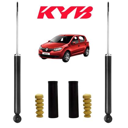 Imagem de 2 Amortecedor Kayaba Traseiro+Kit Batente Sandero 2010 2011