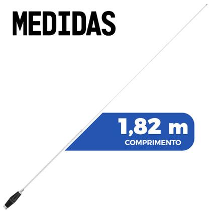 Imagem de 2 Antena Inox Px 1,40m Alongador 40cm Ford Cargo Cabo 5,5m Parafusos Anti-furto