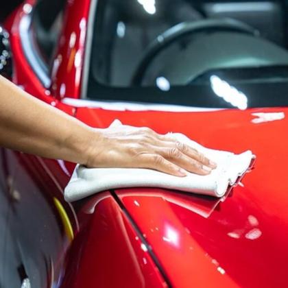 Imagem de 2 Aplicador Espuma 2 Pano Flanela Toalha Microfibra