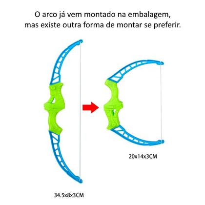 Imagem de 2 Arco e Flecha de Brinquedo com 6 Flechas com Alvo Infantil