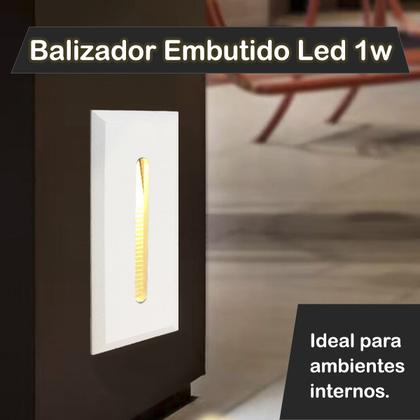 Imagem de 2 Balizador De Parede Com Led Risk Embutido 3000k Bet48