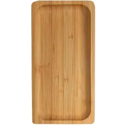 Imagem de 2 Bandejas Petisqueira de Bambu Retangular 28cm Decoração