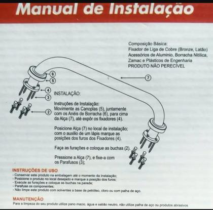 Imagem de 2 Barra Alças Apoio Suporte 50cm Banheiro Idoso Deficiente