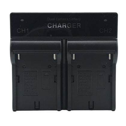 Imagem de 2 bateria Para Câmera Iluminador Led Np-f970+carregador Duplo