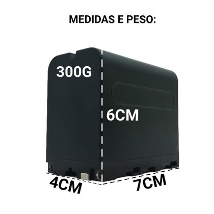 Imagem de 2 bateria Para Câmera Iluminador Led Np-f970+carregador Duplo