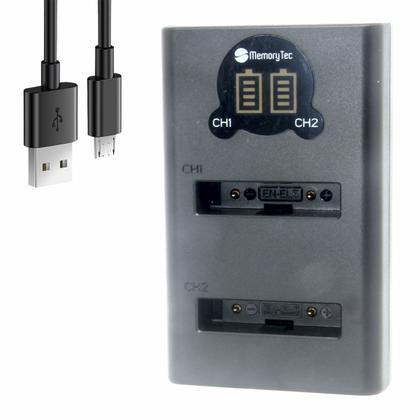 Imagem de 2 BATERIAS + DUPLO CARR EN-EL5 P NIKON Coolpix 3700, 4200, 5200, 5900, 7900, P3, P4, P80, P90, P100, P500, P510, P520